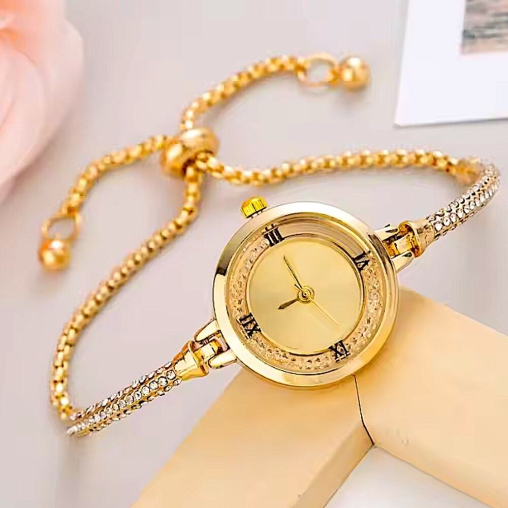 Stainless Steel Gold Watch Bracelet